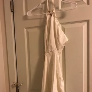 Off white& gold strapped dress!